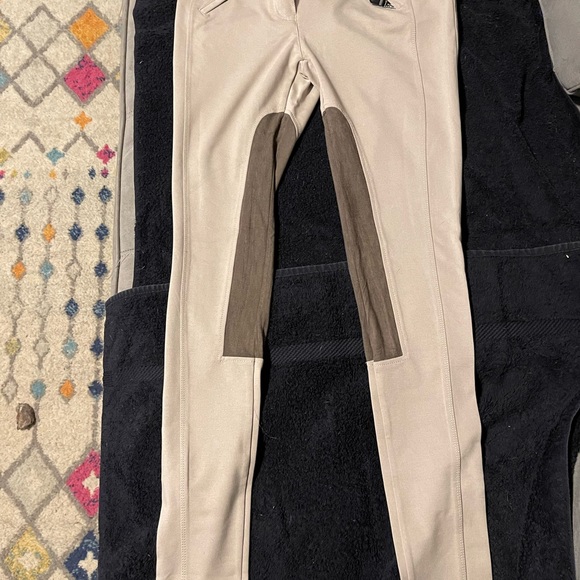 BCBG Riding Pants.  Tan with dark brown patches. Waist size 26. - Picture 13 of 16